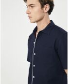 Chemise texturée Slim Fit rib gorg bleu marine