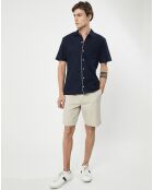 Chemise texturée Slim Fit rib gorg bleu marine