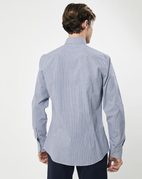 Chemise Slim Fit  carreaux bleue