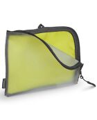 Sac rond de rangement transparent/vert - 21x17 cm