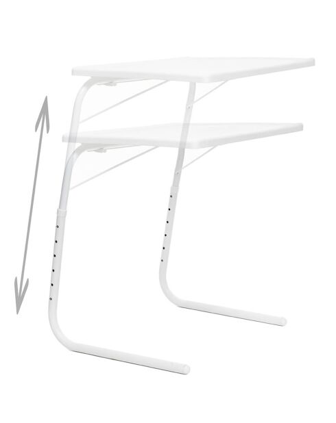 Table d'appoint pliante multi-usage Foldy blanche  - 53x70x39 cm