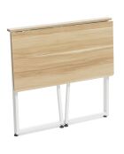 Bureau pliant Dolenkaf blanc/marron - 80x57x7 cm