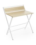 Bureau pliable avec étagère Tablezy beige - 84x110 cm