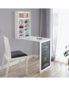 Bureau mural rabattable blanc - 50x155x93 cm