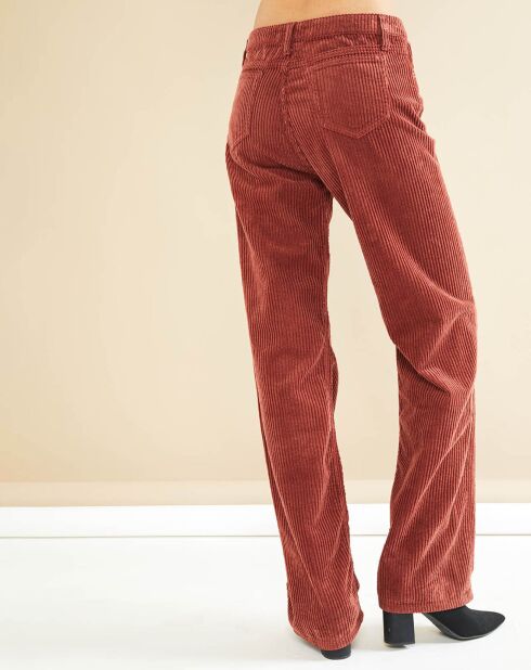 Pantalon en Velours côtelé  Farah brique