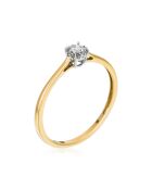 Bague Amoureuse 0.10 Diamants 0.1 ct or jaune