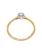 Bague Amoureuse 0.10 Diamants 0.1 ct or jaune