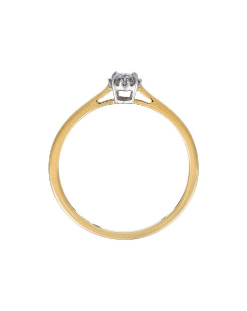 Bague Amoureuse 0.10 Diamants 0.1 ct or jaune