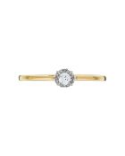 Bague Amoureuse 0.10 Diamants 0.1 ct or jaune