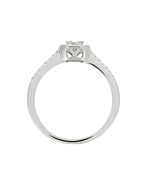 0.28 ct witgouden lichtgevende diamanten solitaire ring
