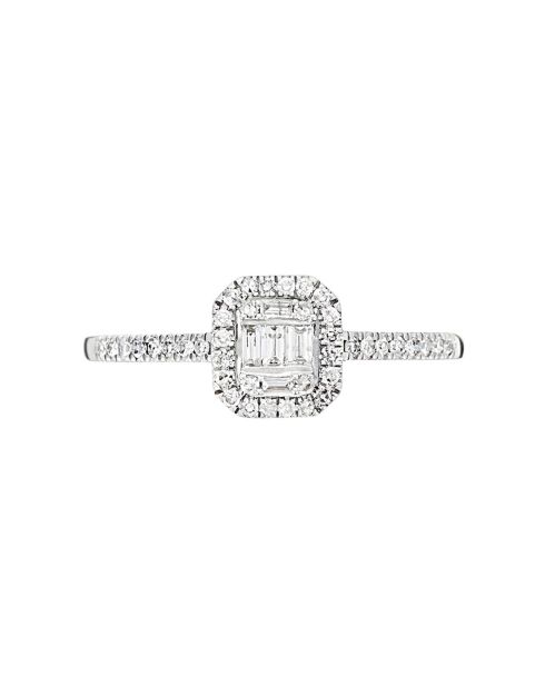 0.28 ct witgouden lichtgevende diamanten solitaire ring