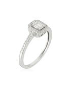 Bague Solitaire Lumineux Diamant 0.28 ct or blanc