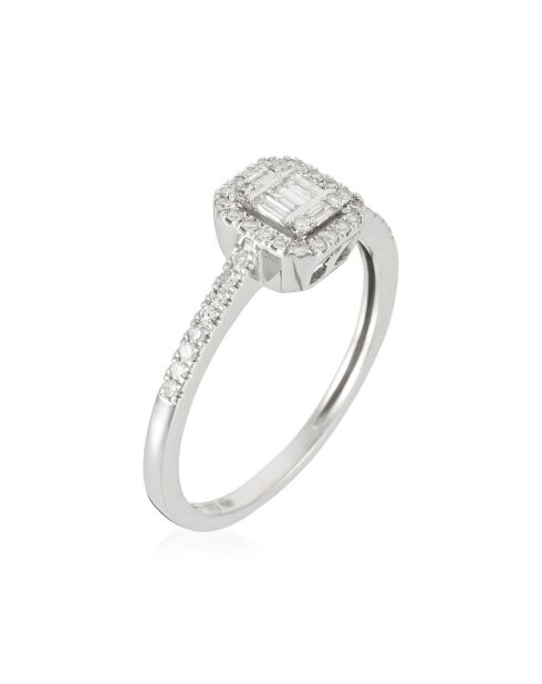 0.28 ct witgouden lichtgevende diamanten solitaire ring