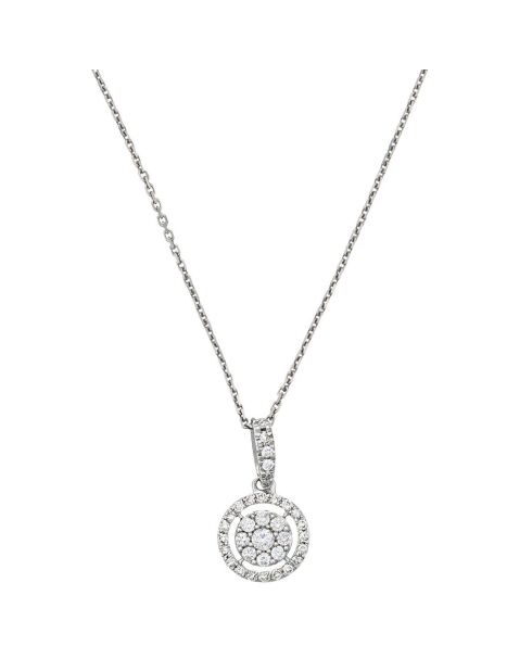Colgante de diamantes en oro blanco de 0,18 quilates
