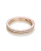 Bague Trio Belles Alliances Diamants 0.24 ct or tricolore