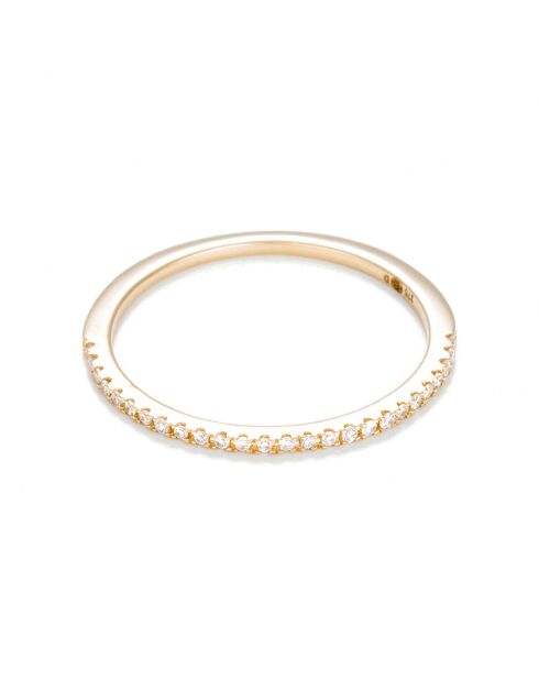 Bague Trio Belles Alliances Diamants 0.24 ct or tricolore