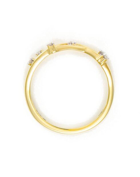Bague Jolie Constellation Diamants 0.05 ct or jaune