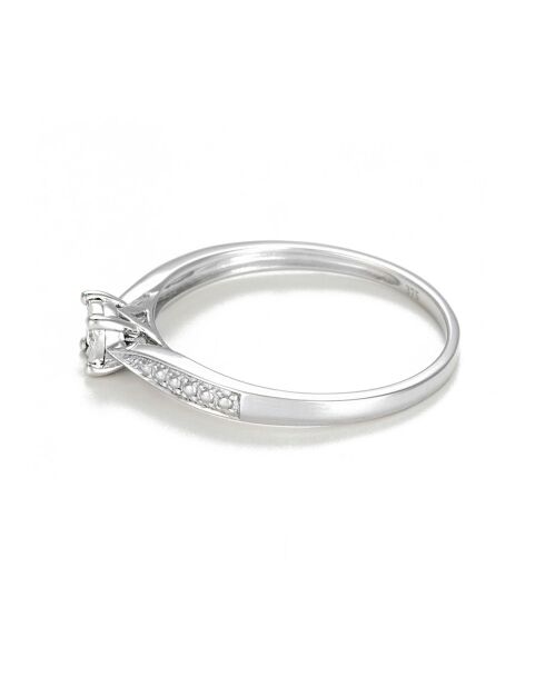 Bague Solitaire Merveille Diamant 0.03 ct or blanc