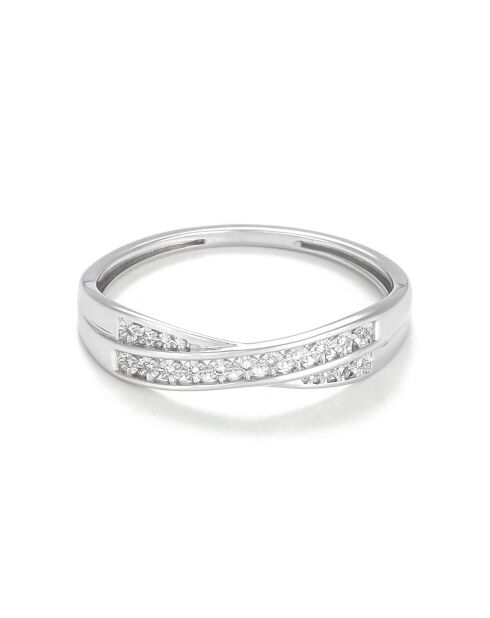 Bague Croce Diamants 0.025 ct or blanc