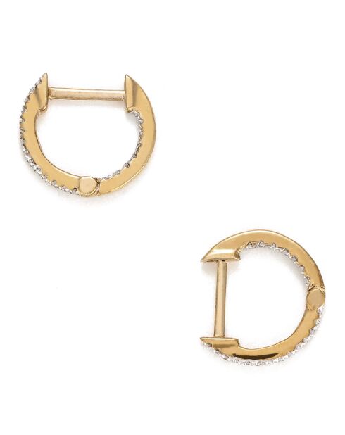 Boucles d'oreilles Perfect Créoles Diamants 0.08 ct or jaune