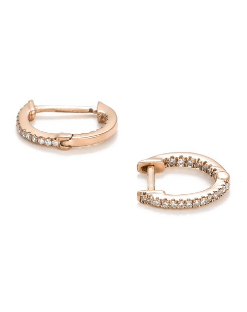 Perfect Diamant Creolen aus 0,08 Karat Roségold