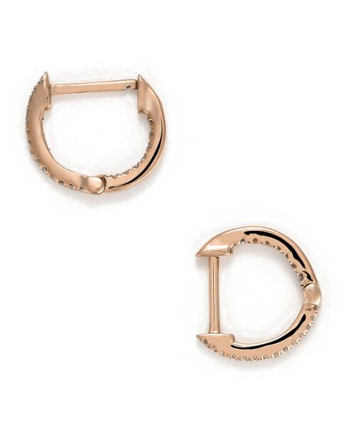 Perfect Diamant Creolen aus 0,08 Karat Roségold