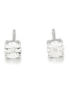 Boucles d'oreilles Puce Grande Illusion Diamant 0.01 ct or blanc