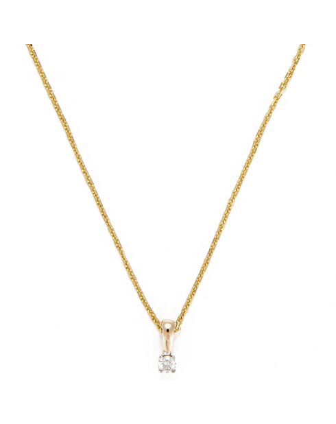 Pendentif Mon Diamant 0.05 ct or jaune
