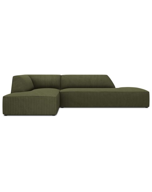 Canapé d'angle gauche 4 places Sao vert - 273x180x69 cm