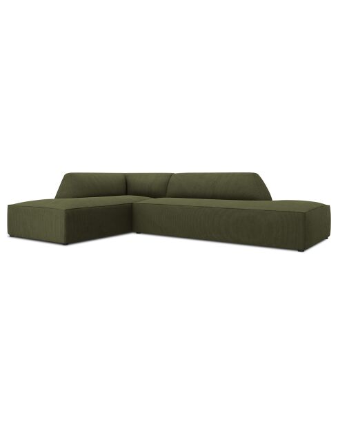 Canapé d'angle gauche 4 places Sao vert - 273x180x69 cm