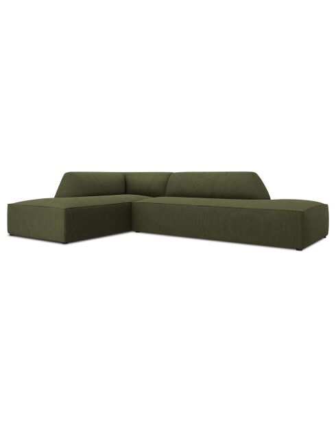 Canapé d'angle gauche 4 places Sao vert - 273x180x69 cm