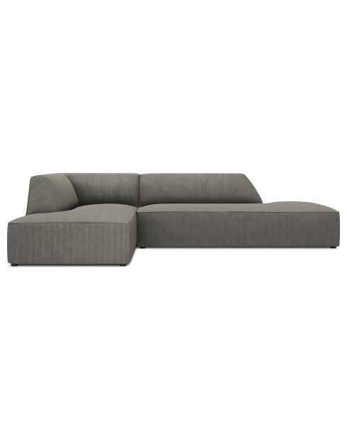Canapé d'angle gauche 4 places Sao gris clair - 273x180x69 cm