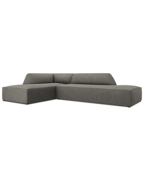 Canapé d'angle gauche 4 places Sao gris clair - 273x180x69 cm