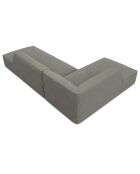 Canapé d'angle gauche 4 places Sao gris clair - 273x180x69 cm