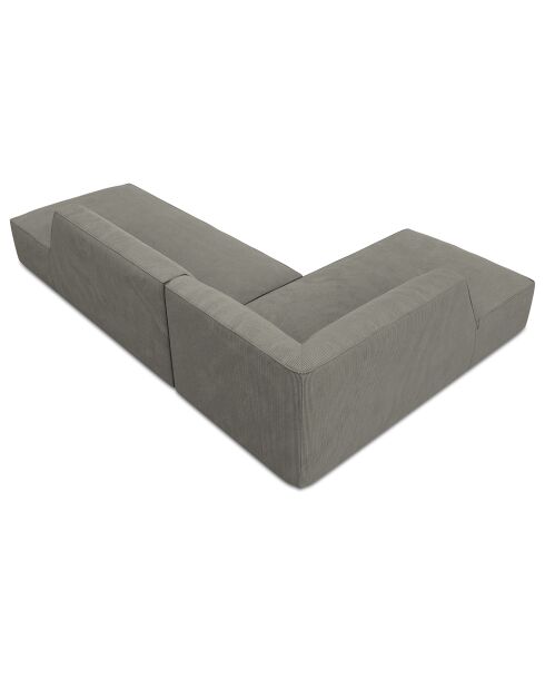Canapé d'angle gauche 4 places Sao gris clair - 273x180x69 cm