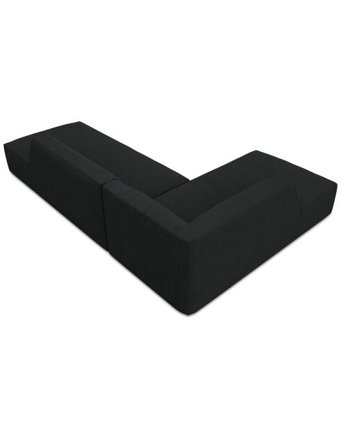 Canapé d'angle gauche 4 places Sao noir - 273x180x69 cm