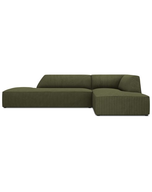 Canapé d'angle droit 4 places Sao vert - 273x180x69 cm