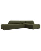 Canapé d'angle droit 4 places Sao vert - 273x180x69 cm