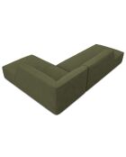 Canapé d'angle droit 4 places Sao vert - 273x180x69 cm