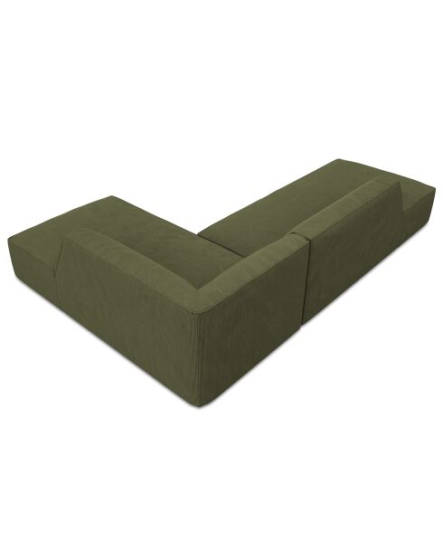 Canapé d'angle droit 4 places Sao vert - 273x180x69 cm