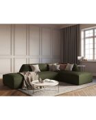 Canapé d'angle droit 4 places Sao vert - 273x180x69 cm