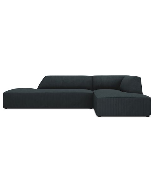 Canapé d'angle droit 4 places Sao bleu - 273x180x69 cm