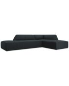 Canapé d'angle droit 4 places Sao bleu - 273x180x69 cm