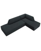 Canapé d'angle droit 4 places Sao bleu - 273x180x69 cm