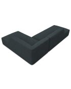 Canapé d'angle droit 4 places Sao bleu - 273x180x69 cm