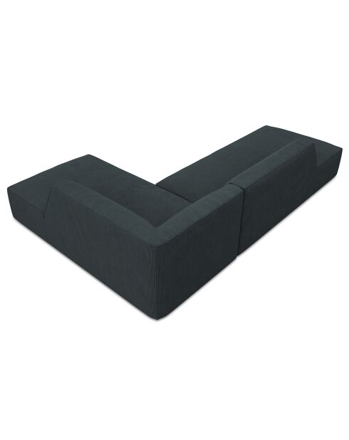 Canapé d'angle droit 4 places Sao bleu - 273x180x69 cm