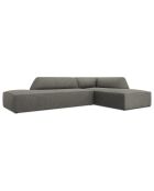 Canapé d'angle droit 4 places Sao gris clair - 273x180x69 cm
