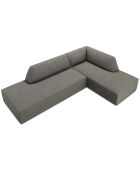 Canapé d'angle droit 4 places Sao gris clair - 273x180x69 cm