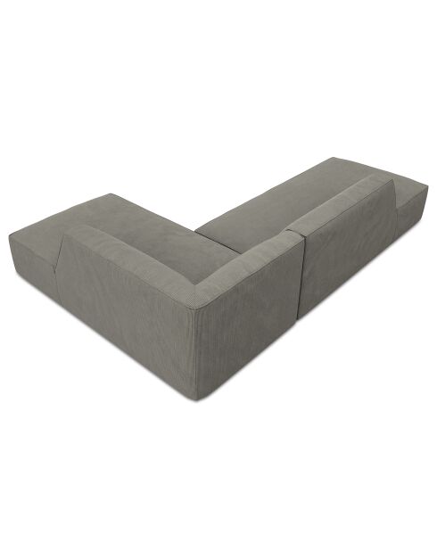 Canapé d'angle droit 4 places Sao gris clair - 273x180x69 cm