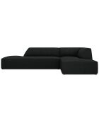 Canapé d'angle droit 4 places Sao noir - 273x180x69 cm